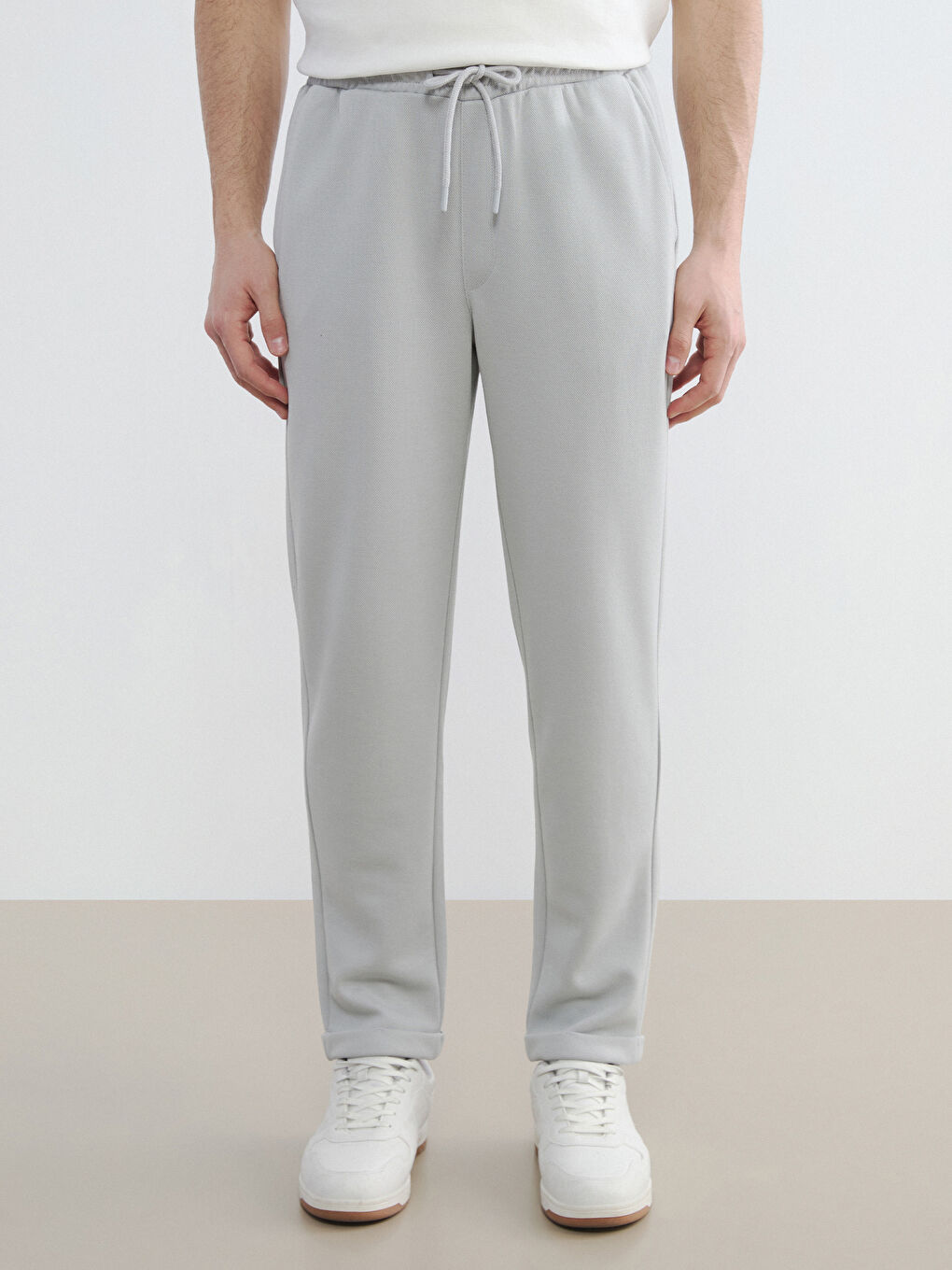 Gri Slim Fit Erkek Pantolon-1