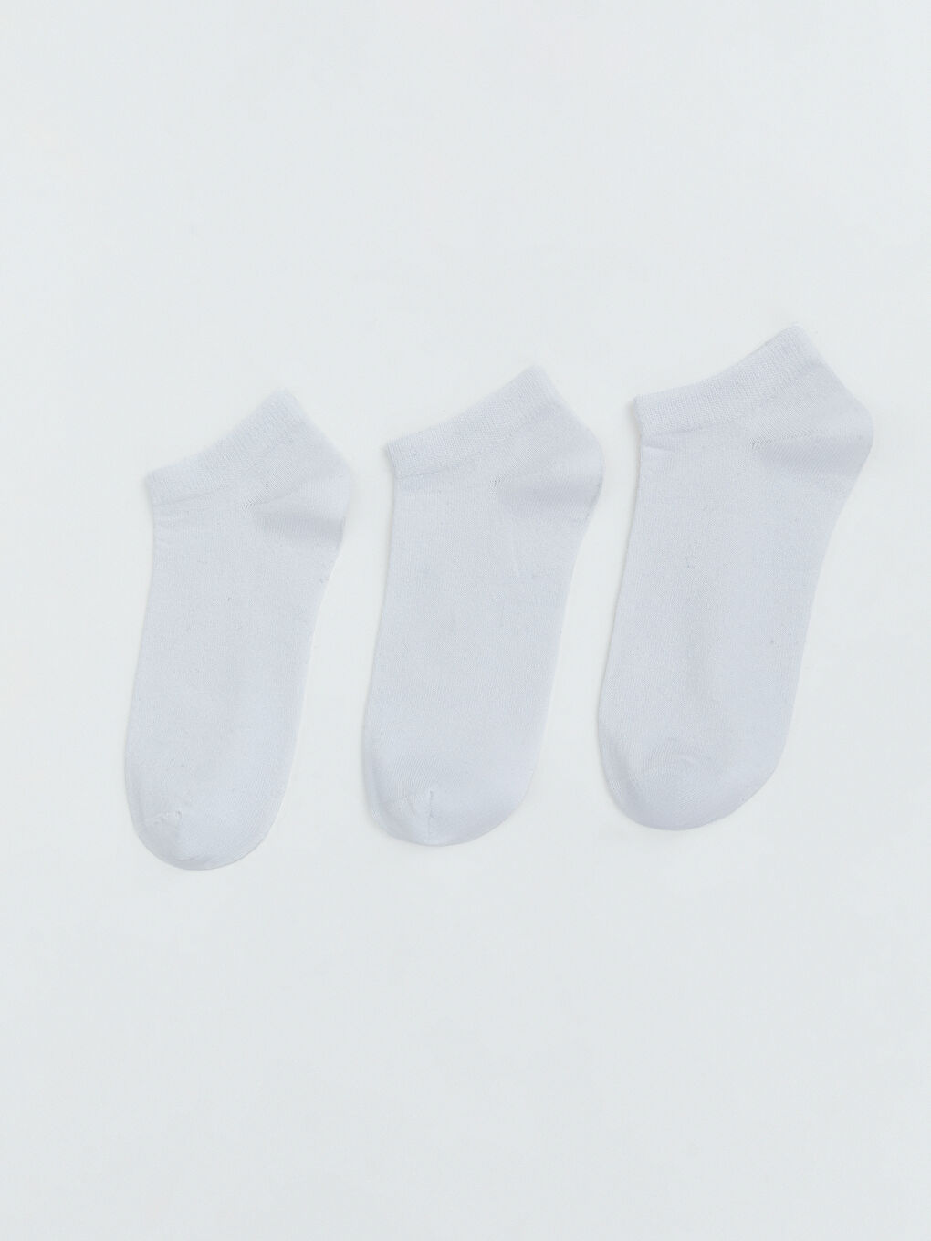 Beyaz Kadın Patik Çorap 3'lü	