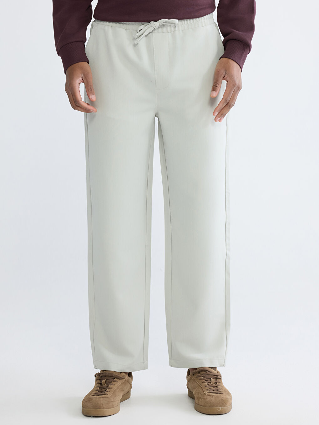 Regular Fit Gabardine Men's Trousers-1