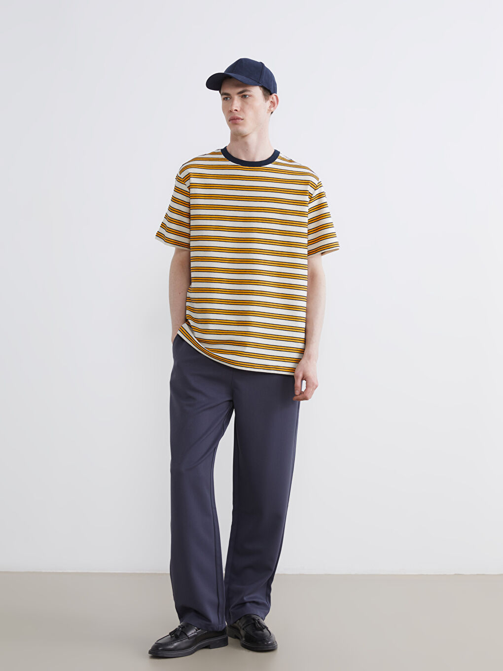 Lacivert Standart Kalıp Gabardin Erkek Pantolon