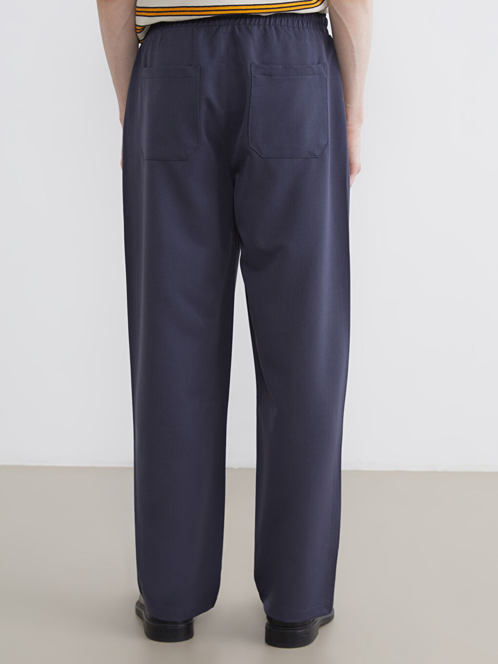 Lacivert Standart Kalıp Gabardin Erkek Pantolon-3