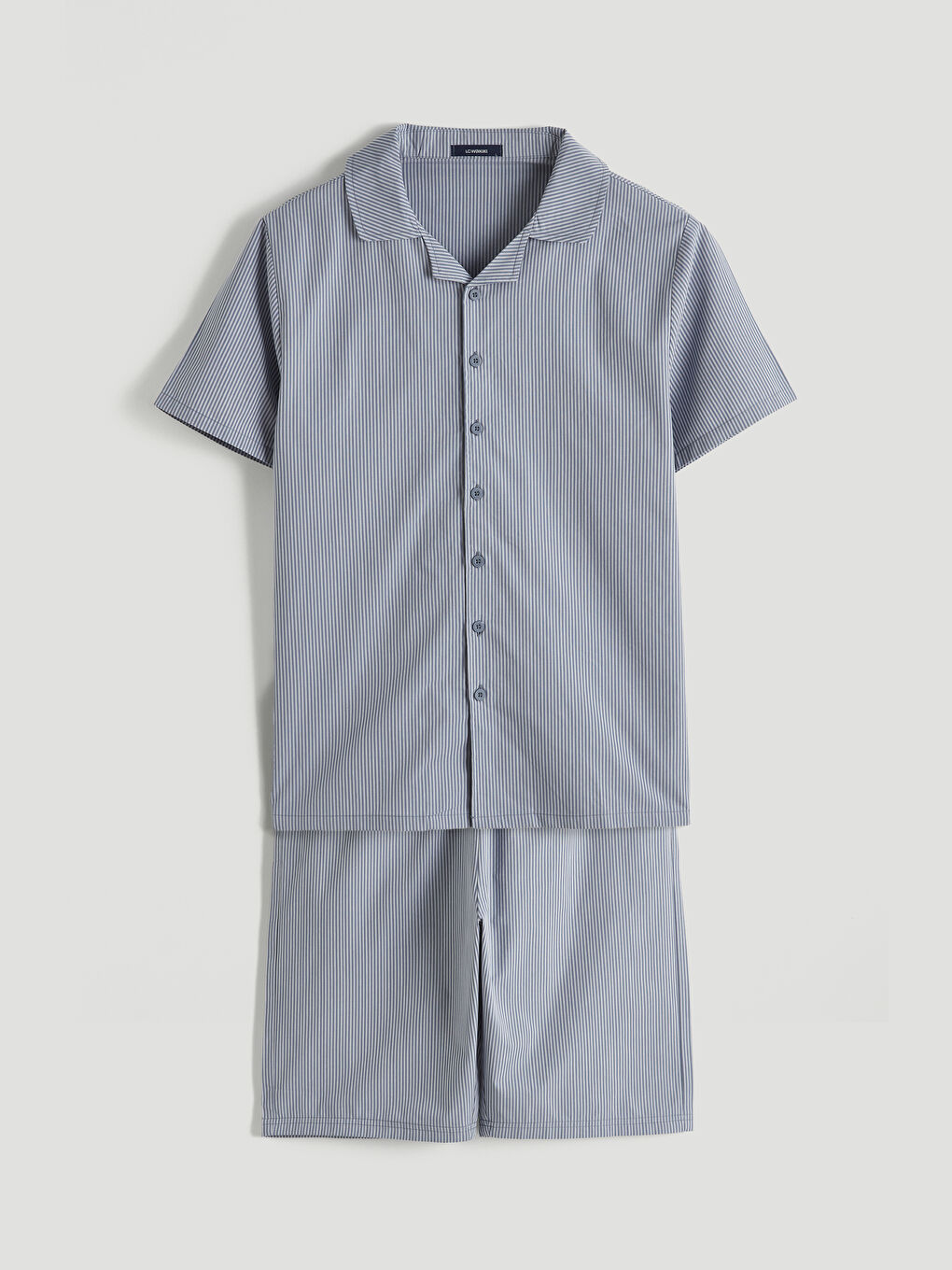 Ensemble pyjama court rayé pour homme coupe régulière-4