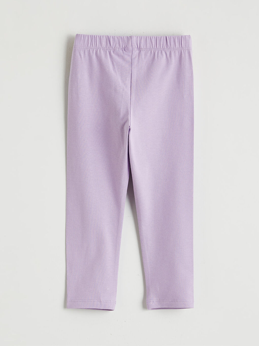 Lila Beli Lastikli Baskılı Kız Çocuk Tayt-1