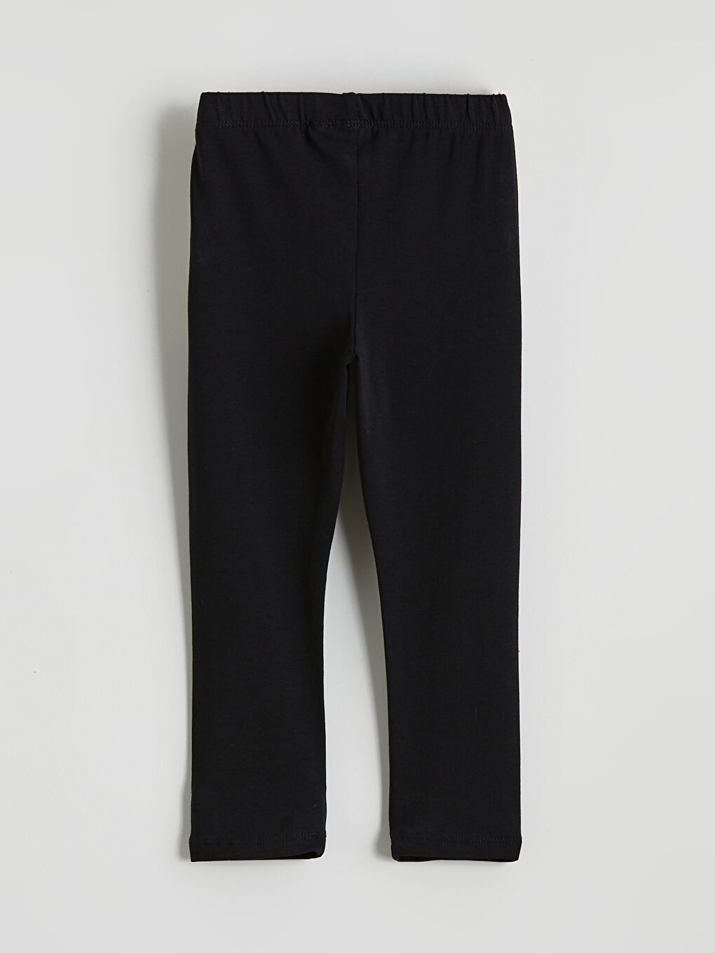 Siyah Beli Lastikli Kız Çocuk Tayt-2