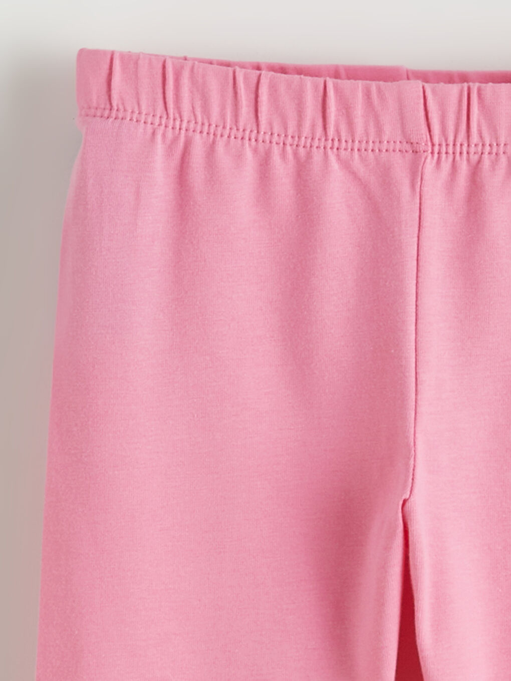 Pembe Beli Lastikli Kız Çocuk Tayt-1