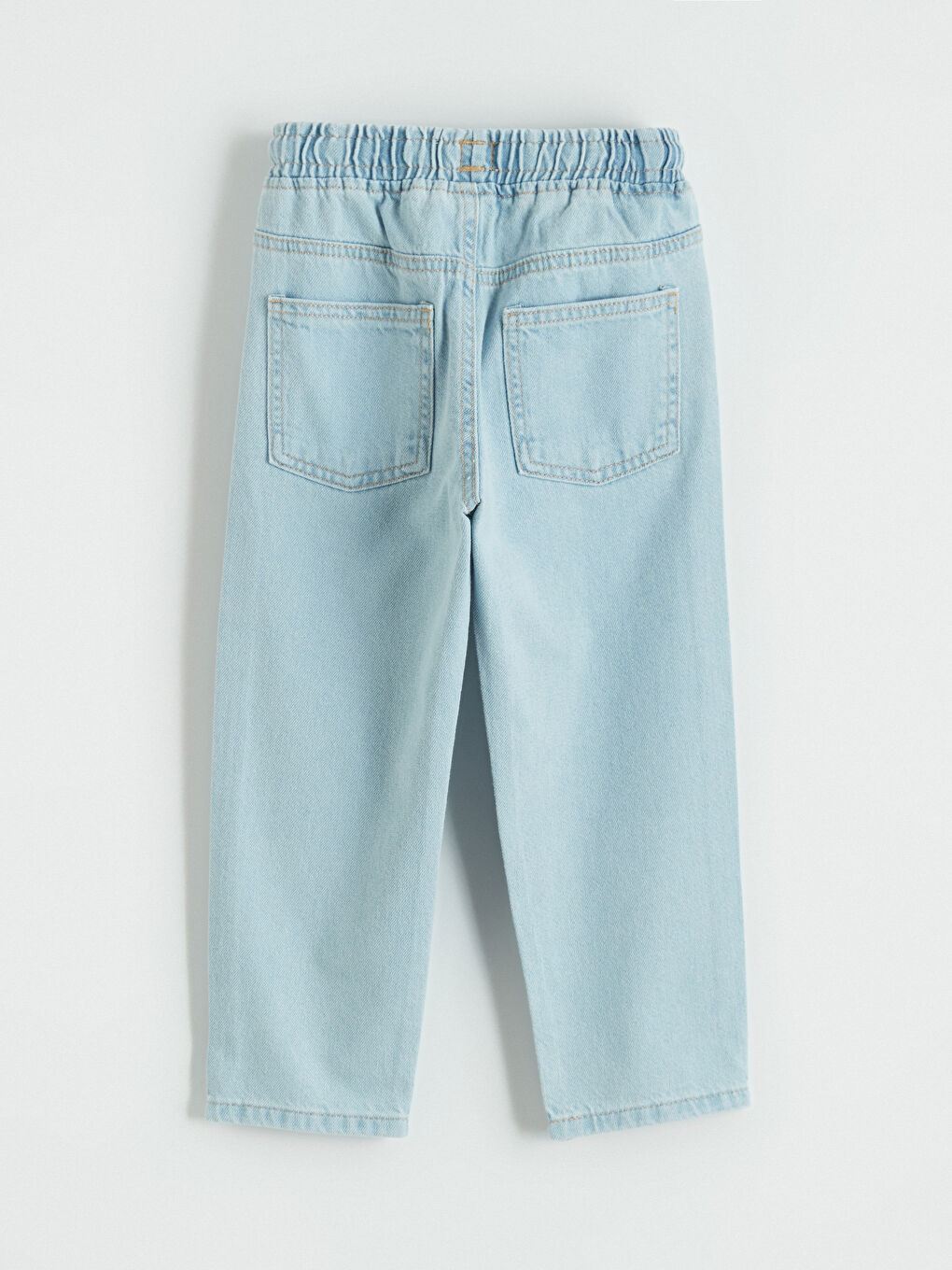 İndigo Beli Bağlamalı Erkek Çocuk Jean Pantolon-2