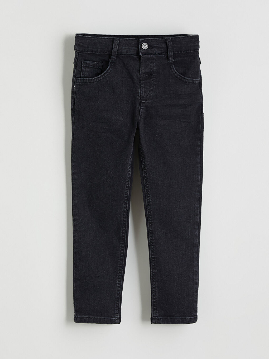 Siyah Slim Fit Erkek Çocuk Jean Pantolon