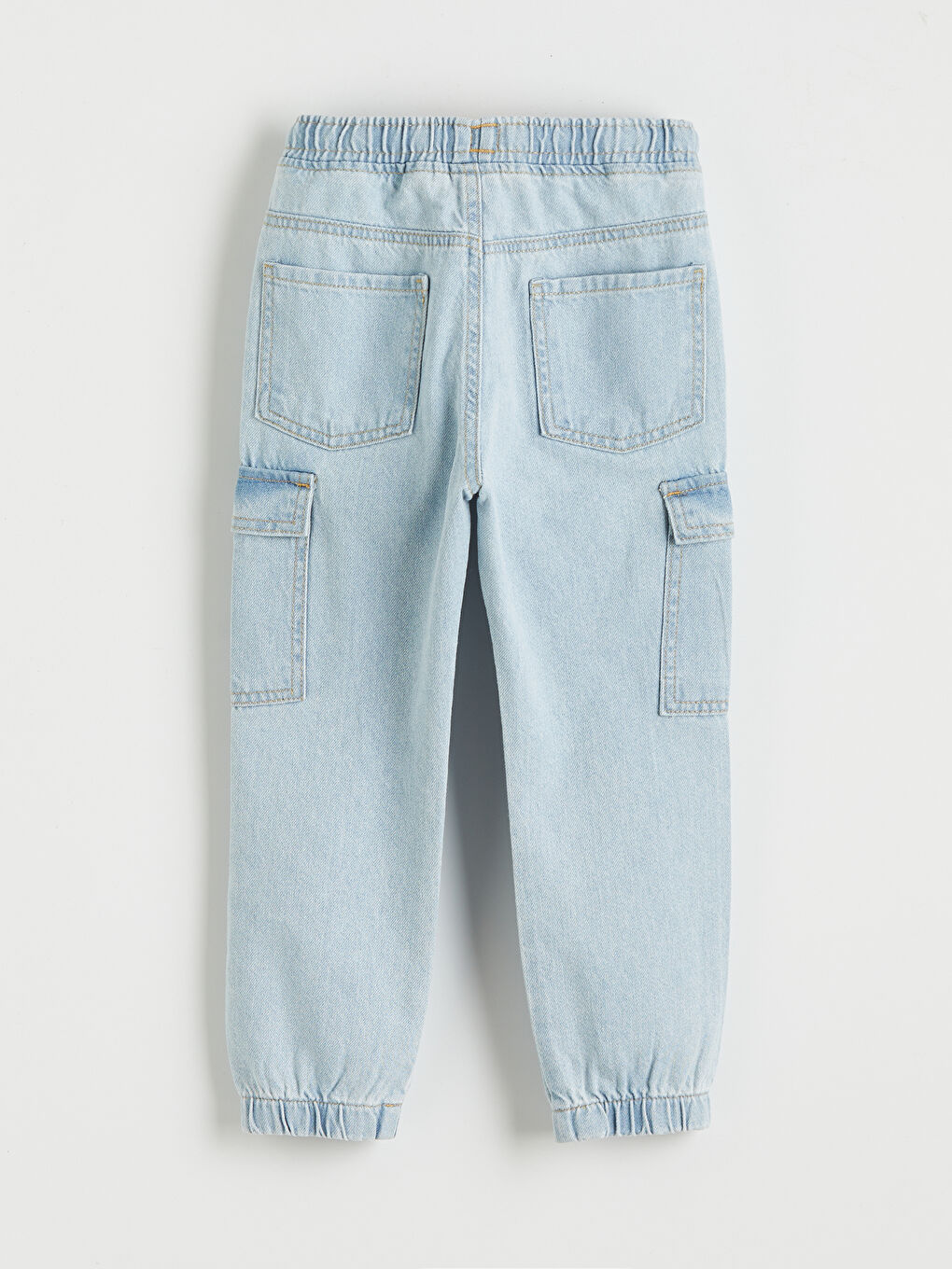 İndigo Beli Lastikli Erkek Çocuk Jogger Jean Pantolon-1