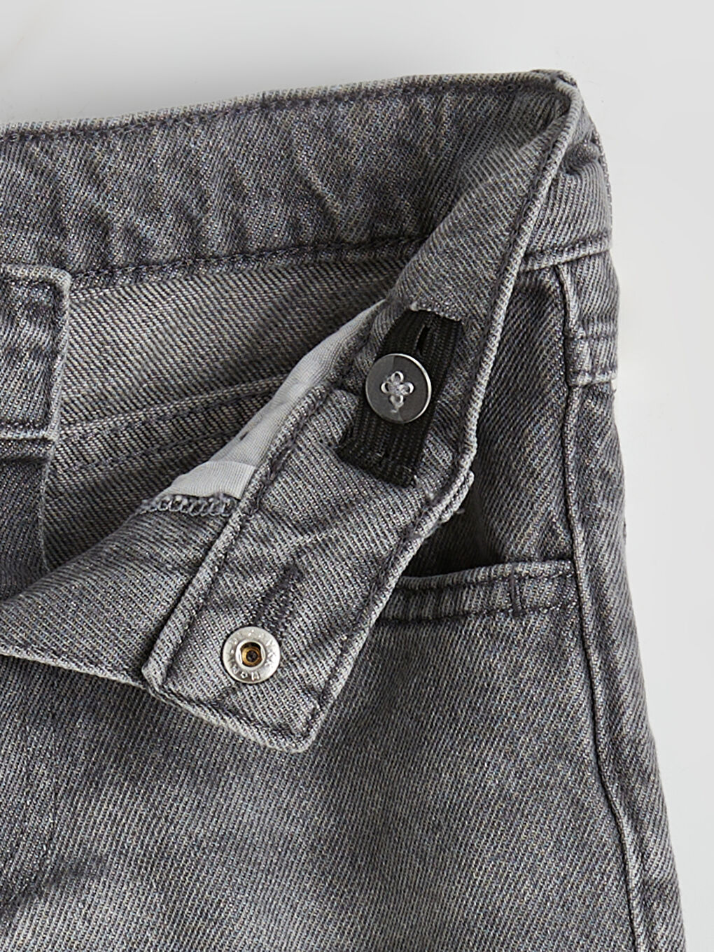 Gri Standart Kalıp Erkek Çocuk Jean Pantolon-1