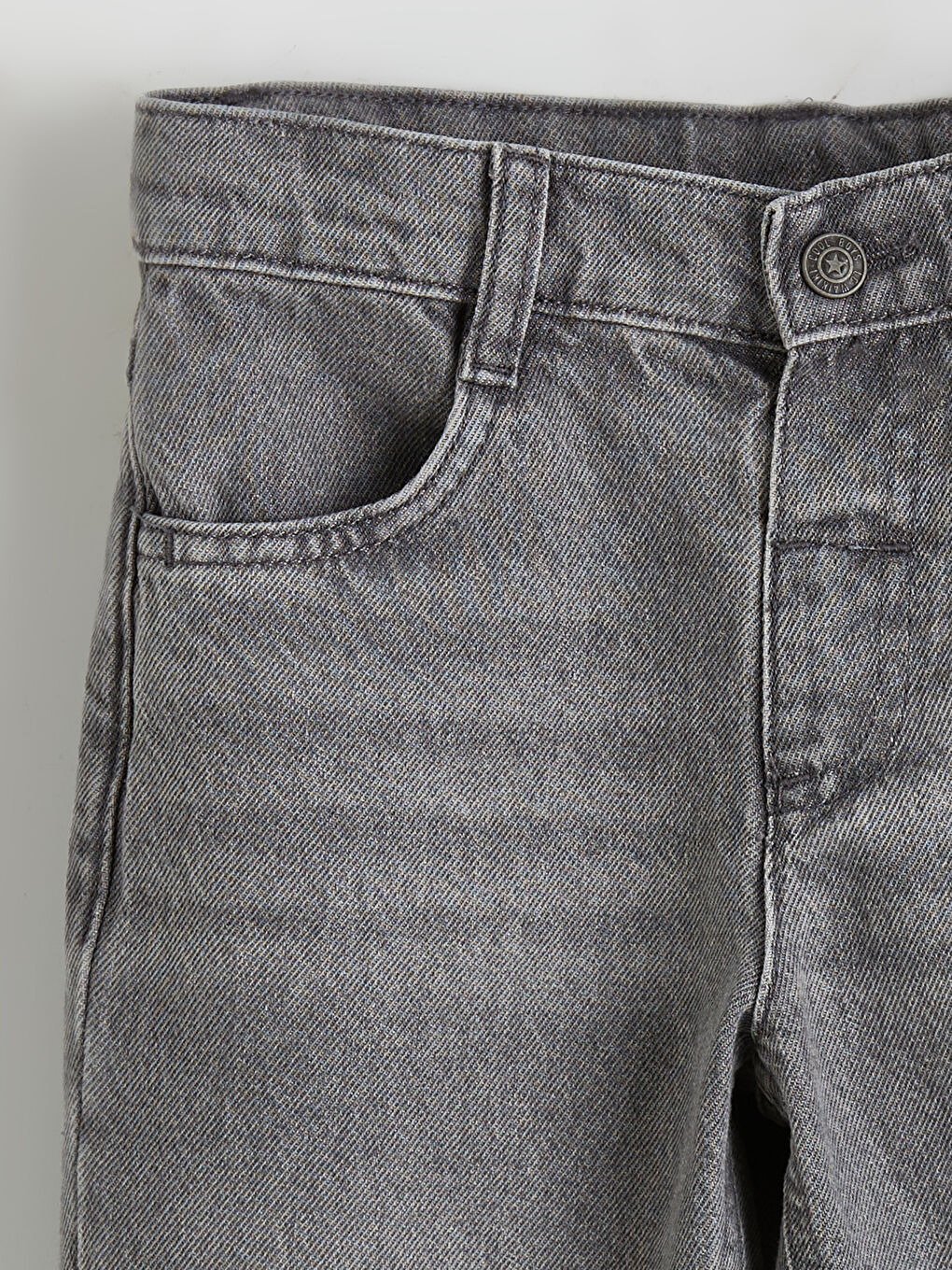 Gri Standart Kalıp Erkek Çocuk Jean Pantolon-2