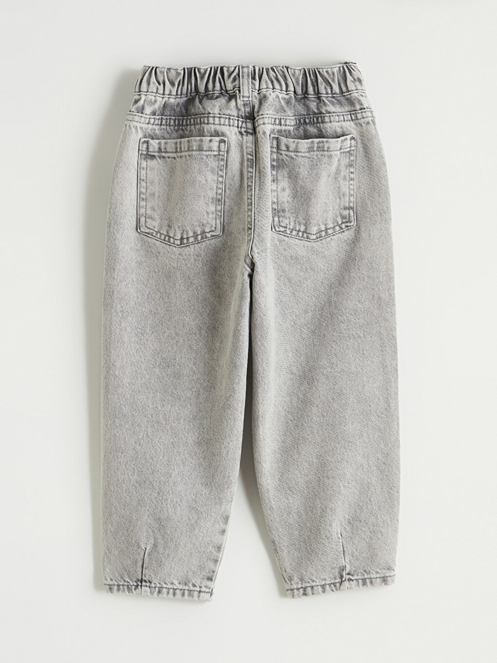 Gri Beli Lastikli Erkek Çocuk Jean Pantolon-2