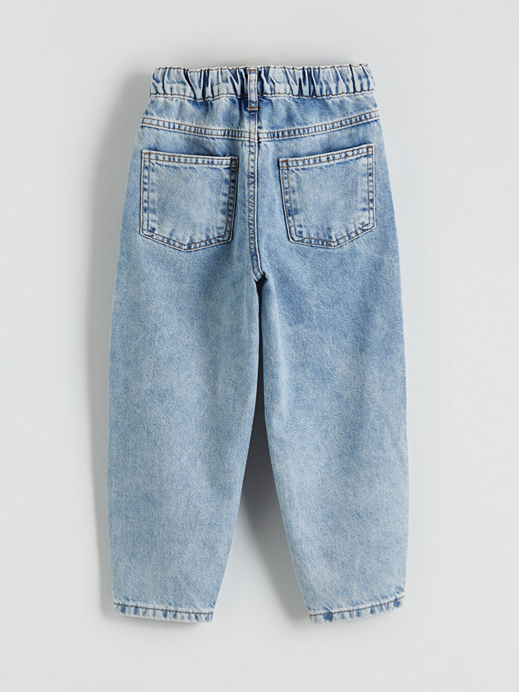 İndigo Beli Lastikli Erkek Çocuk Jean Pantolon-2