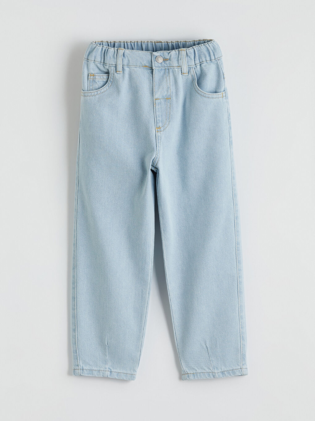 İndigo Beli Lastikli Erkek Çocuk Jean Pantolon