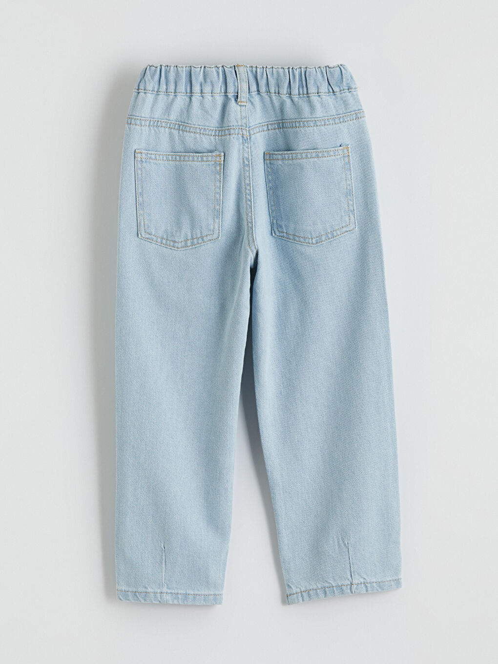 İndigo Beli Lastikli Erkek Çocuk Jean Pantolon-2