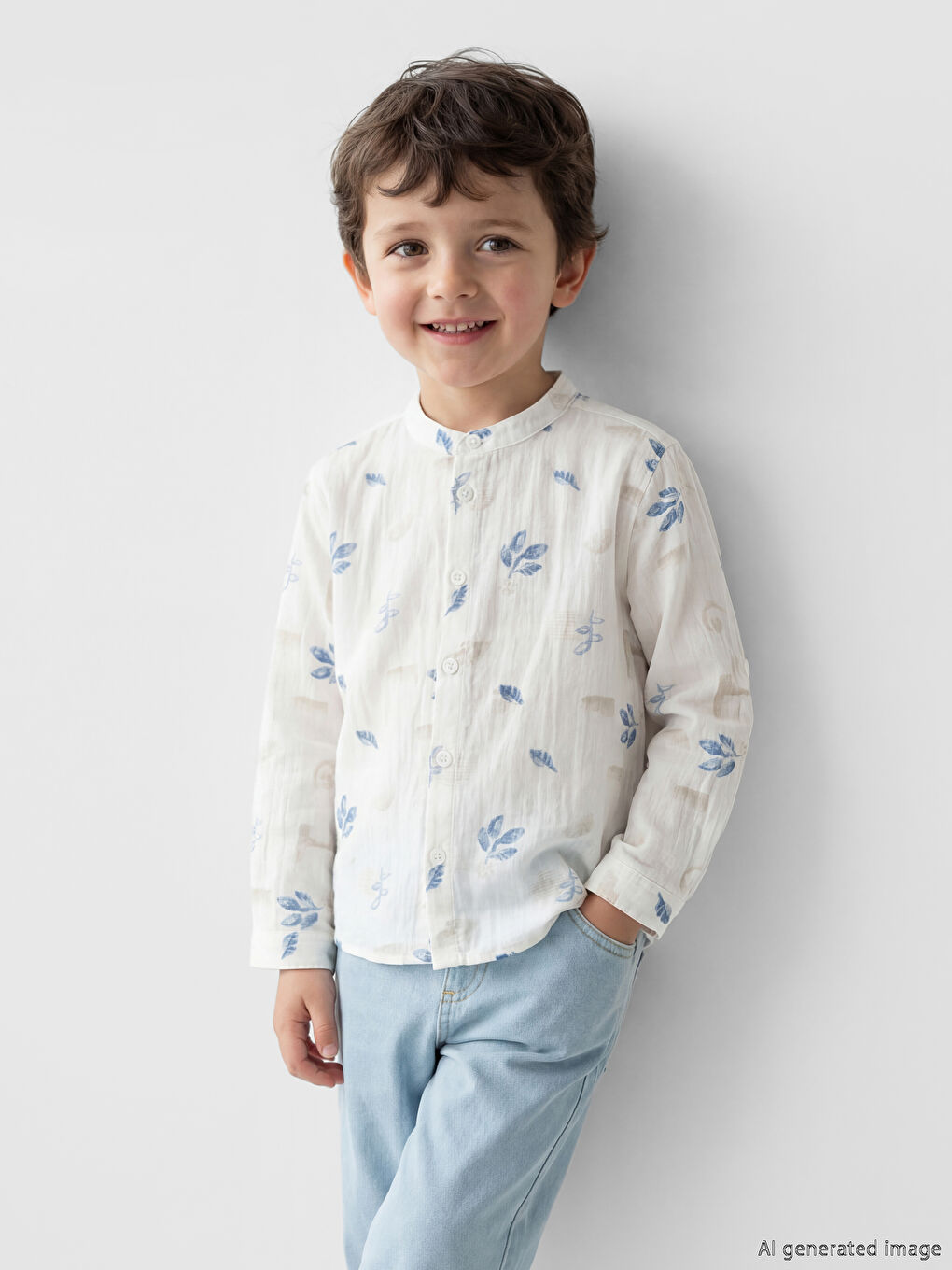 İndigo Baggy Fit Erkek Çocuk Jean Pantolon