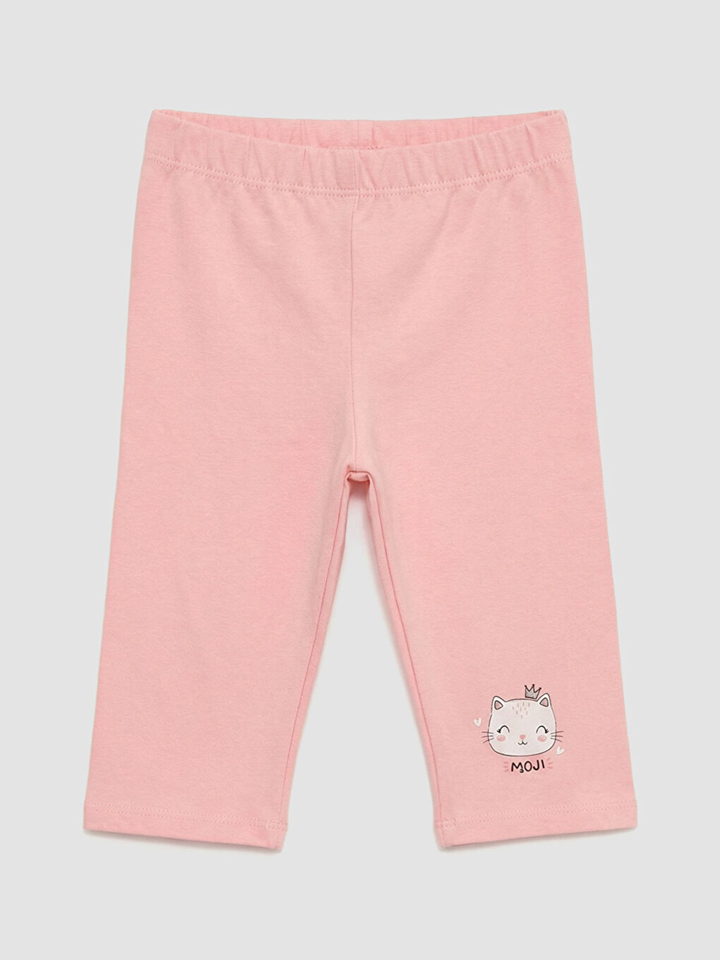 Pembe Baskılı Kız Çocuk Tayt 2'li-1
