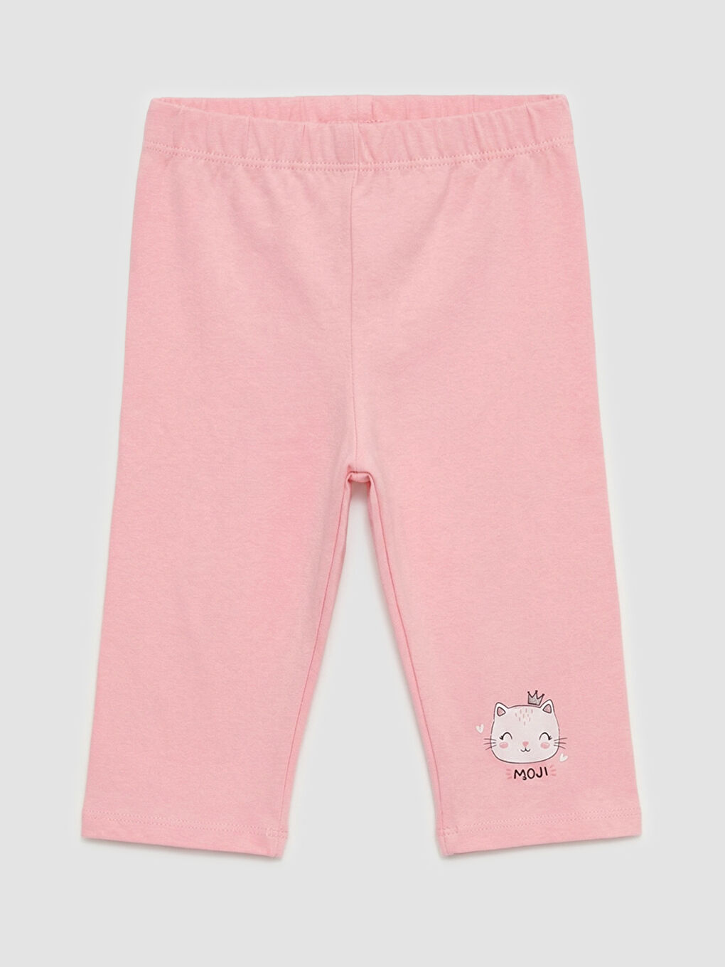 Pembe Baskılı Kız Çocuk Tayt 2'li-1