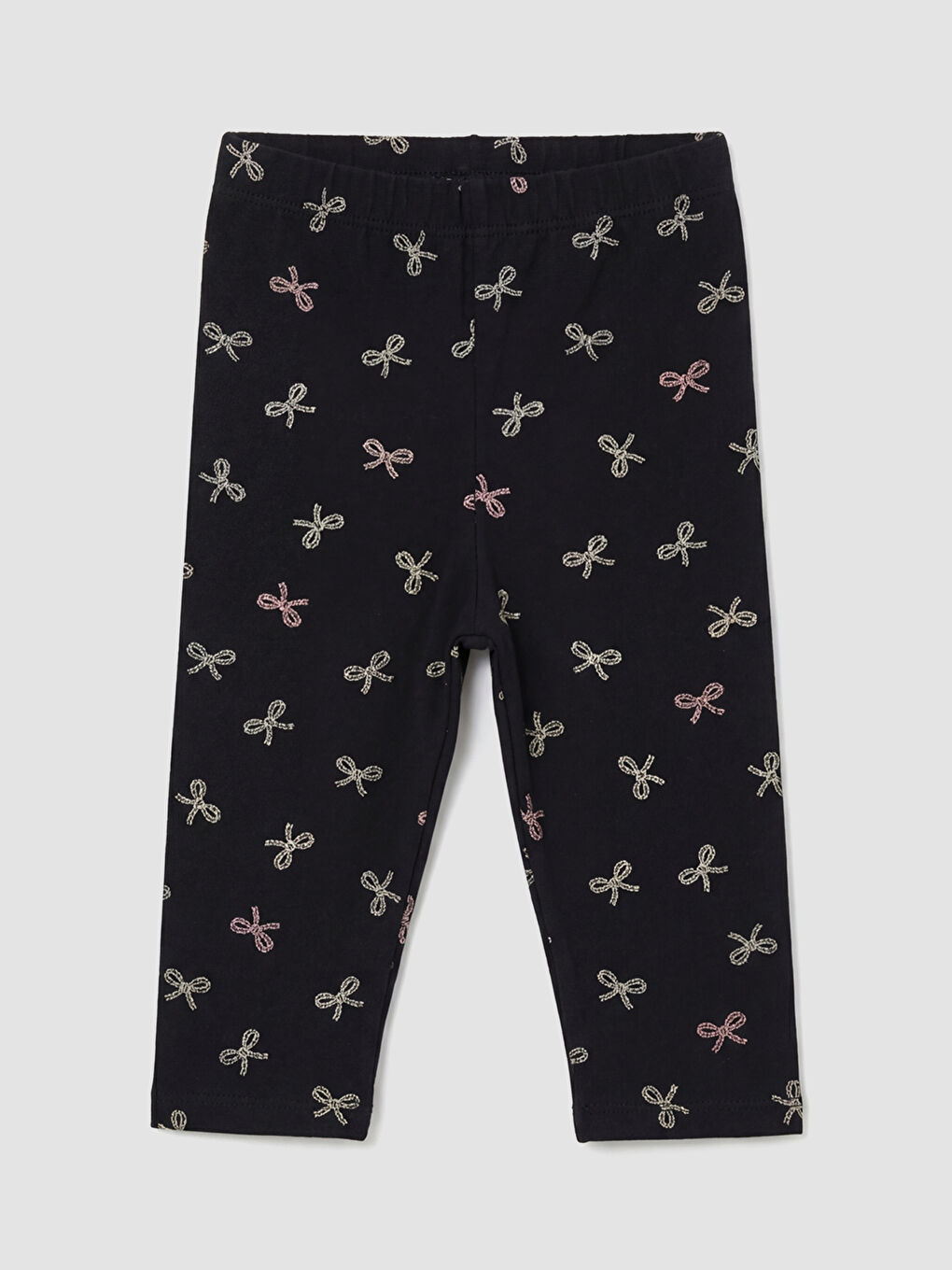 Pembe Fiyonk Baskılı Kız Çocuk Tayt 2'li-1