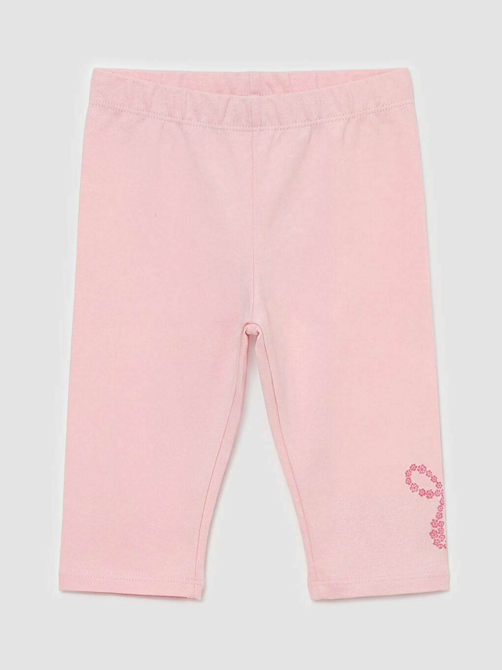 Pembe Fiyonk Baskılı Kız Çocuk Tayt 2'li-1