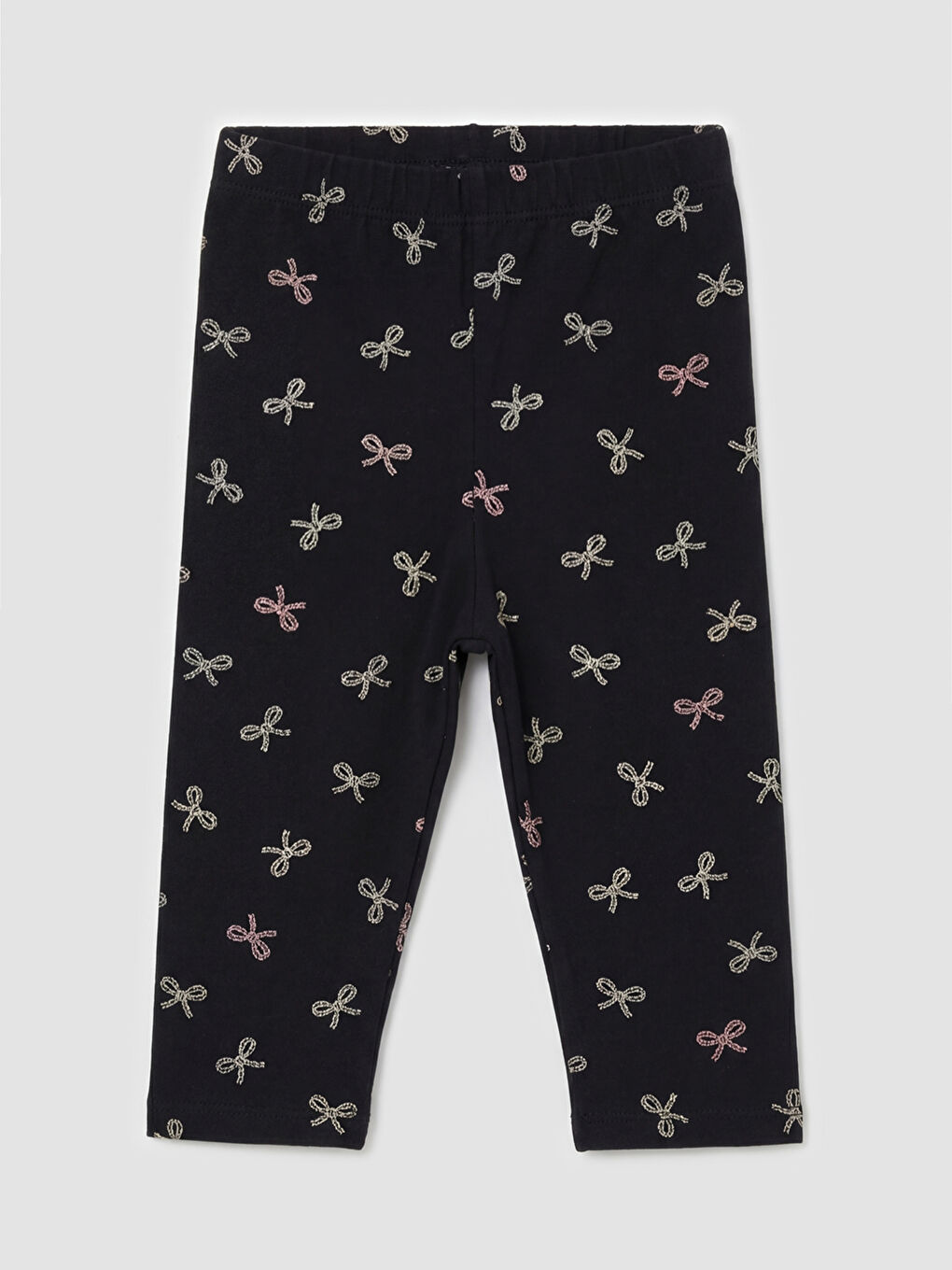 Pembe Fiyonk Baskılı Kız Çocuk Tayt 2'li-3