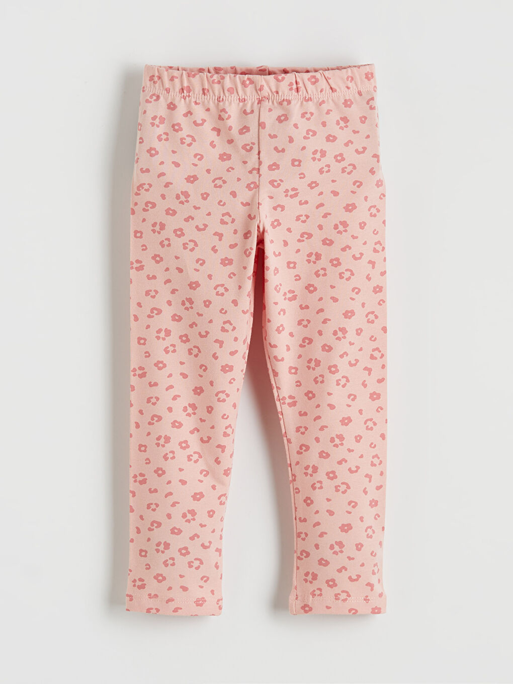 Pembe Beli Lastikli Kız Çocuk Tayt 2'li-3