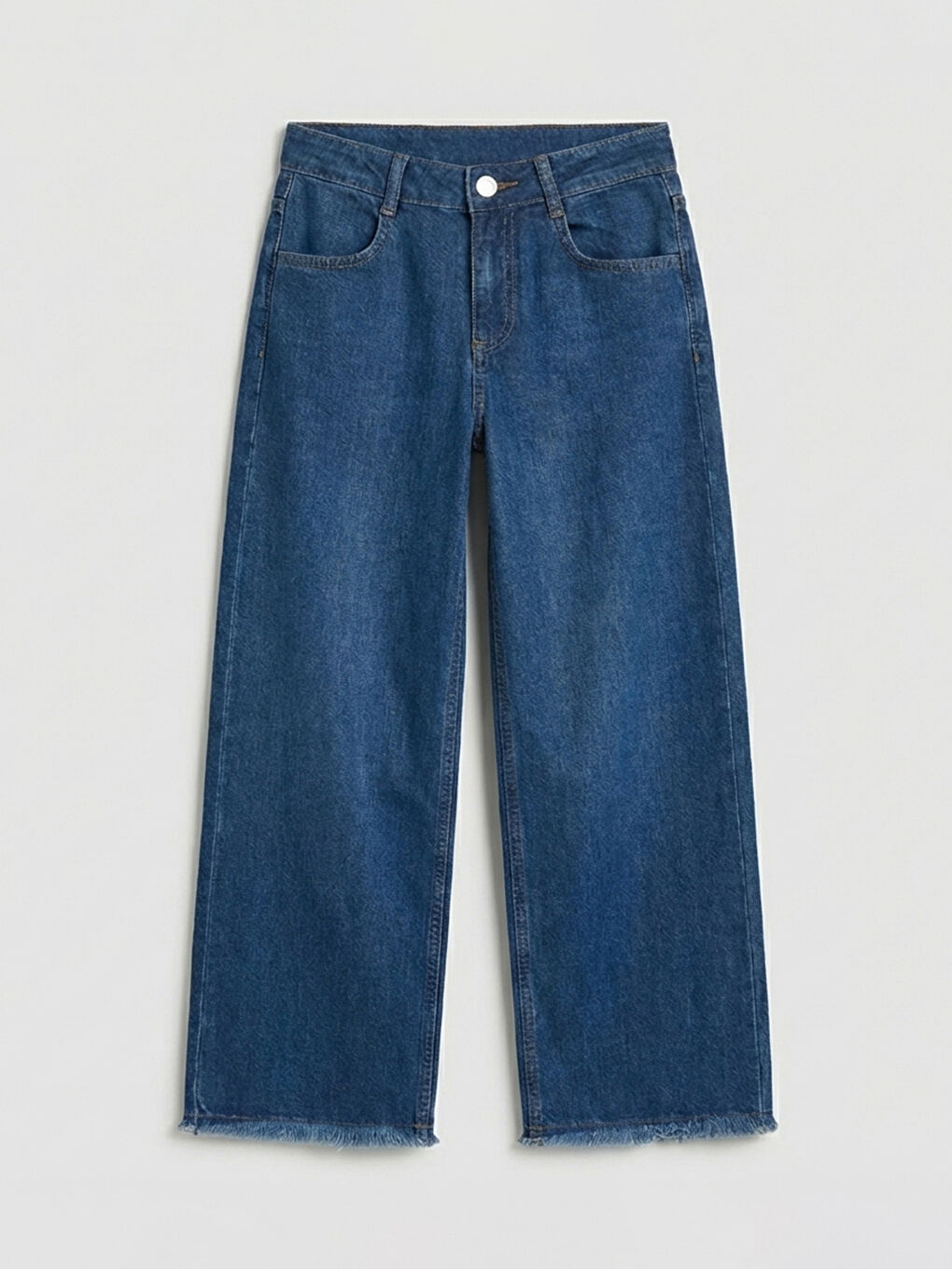 İndigo Wideleg Kız Çocuk Jean Pantolon