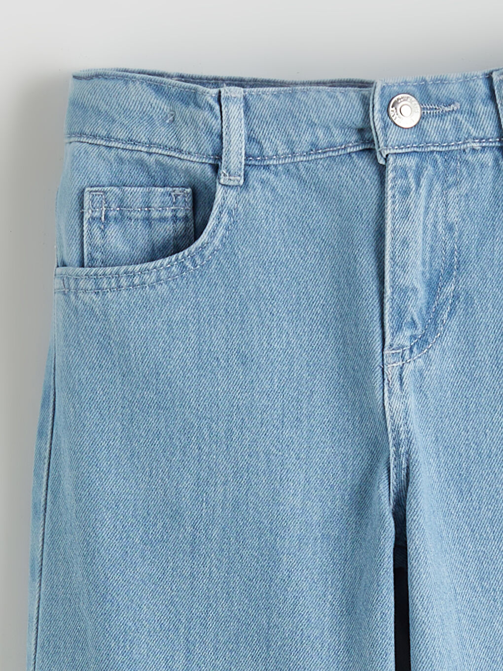 İndigo Wideleg Kız Çocuk Jean Pantolon-2