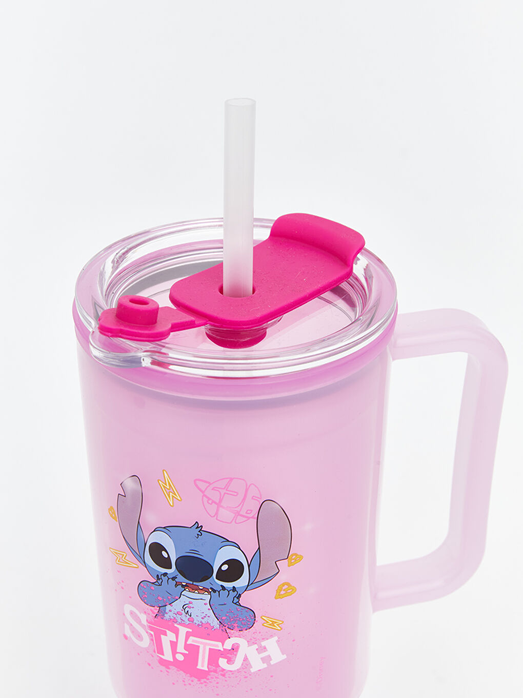 Karışık Stitch Baskılı Kız Çocuk Pipetli Suluk-1