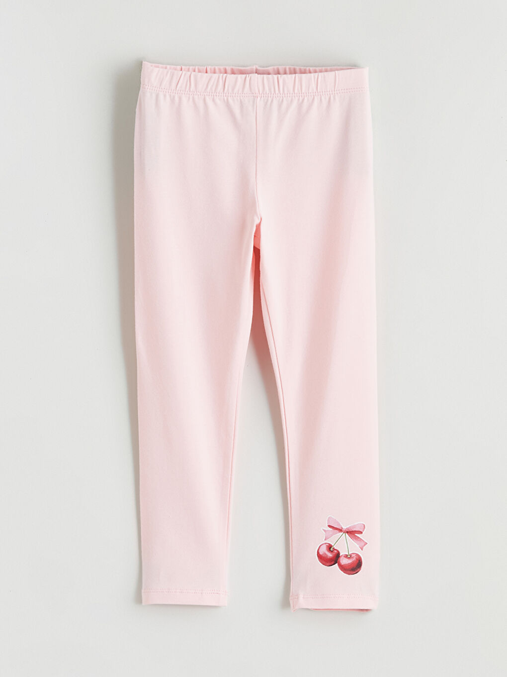 Bordo Kiraz Baskılı Kız Çocuk Tayt 2'li-4