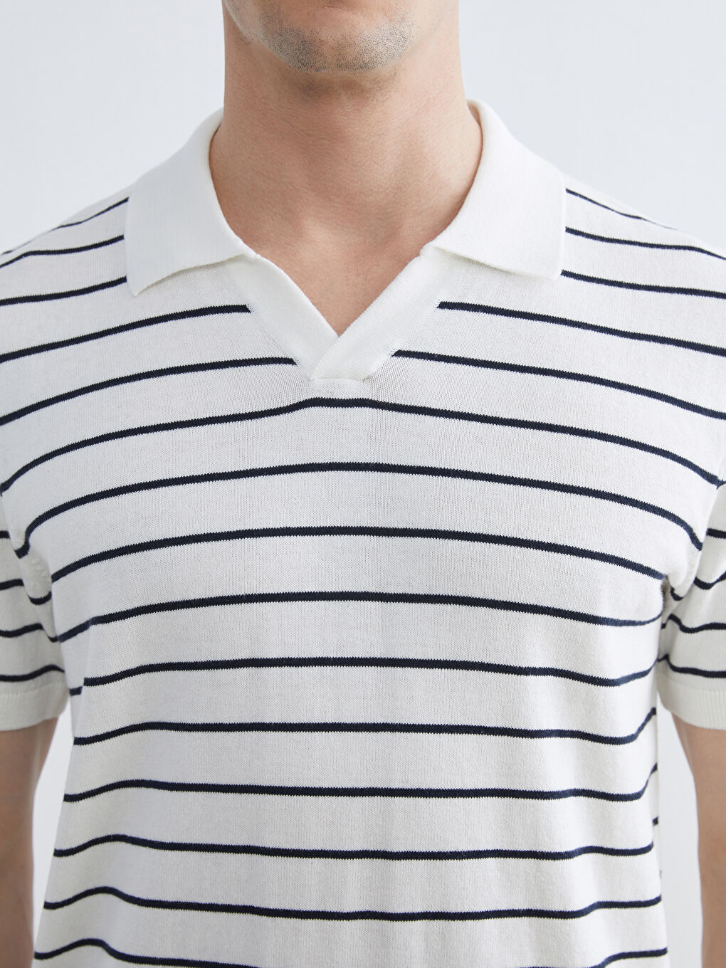 Мужчины экрю Свитер-4