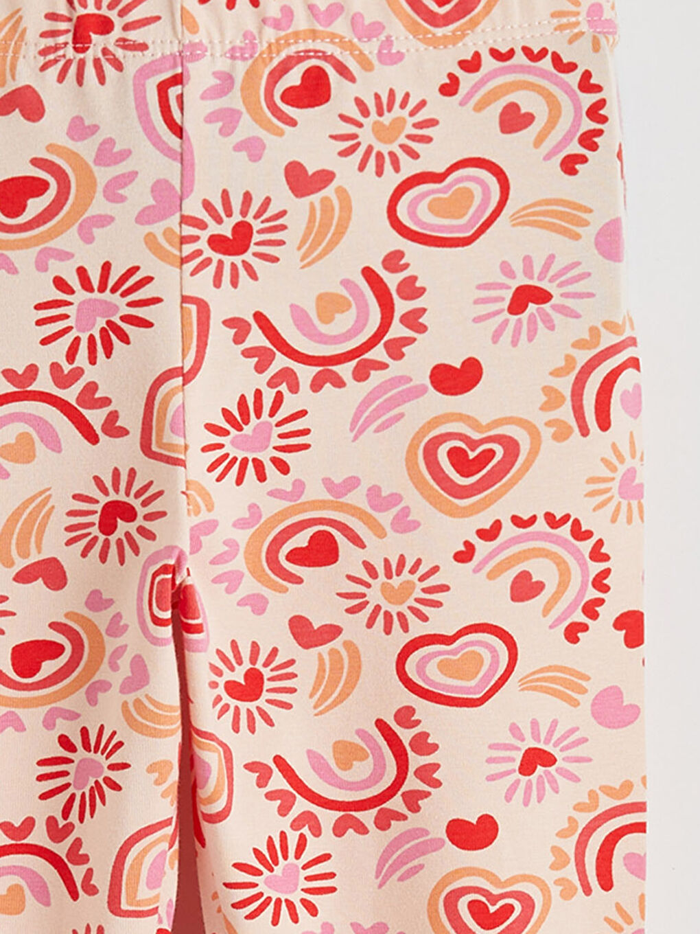 Pembe Desenli Kız Çocuk Tayt-2