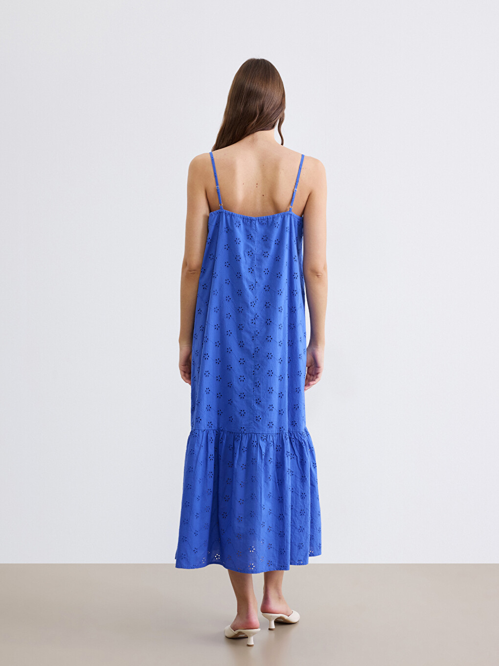 Strappy A-Line Broderie Dress-3