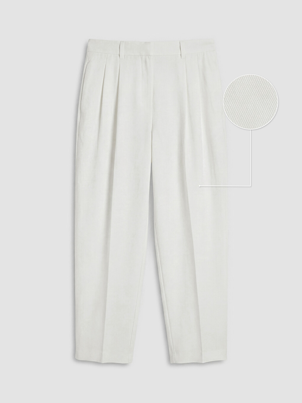 Pantalon en Tissu Plissé Coupe Carotte Femme-4