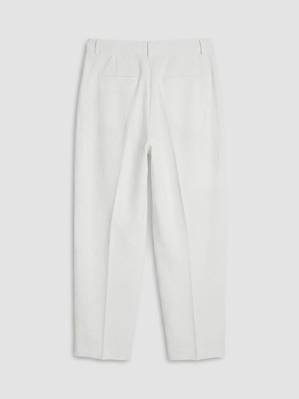 Pantalon en Tissu Plissé Coupe Carotte Femme-5