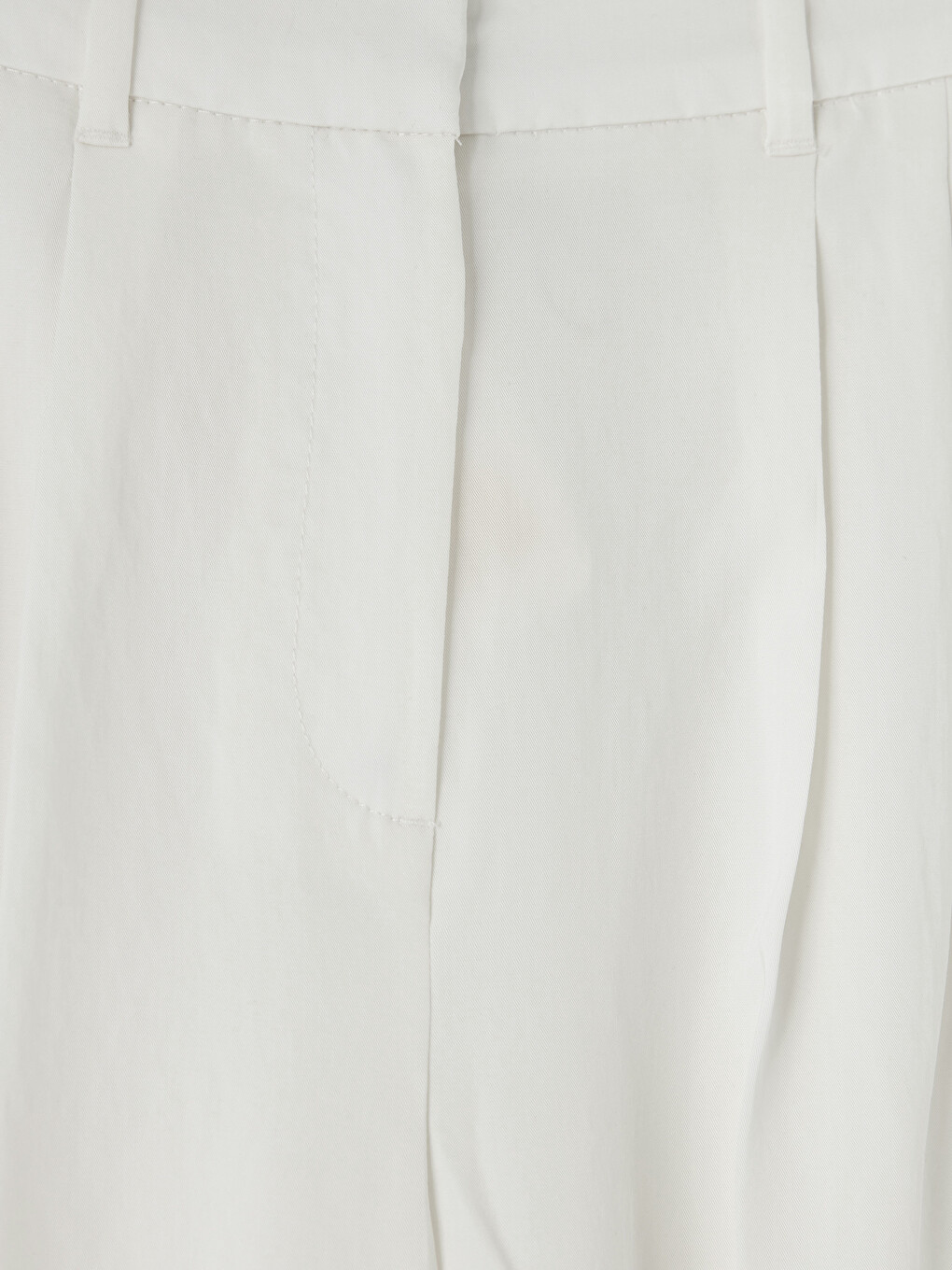 Pantalon en Tissu Plissé Coupe Carotte Femme-6