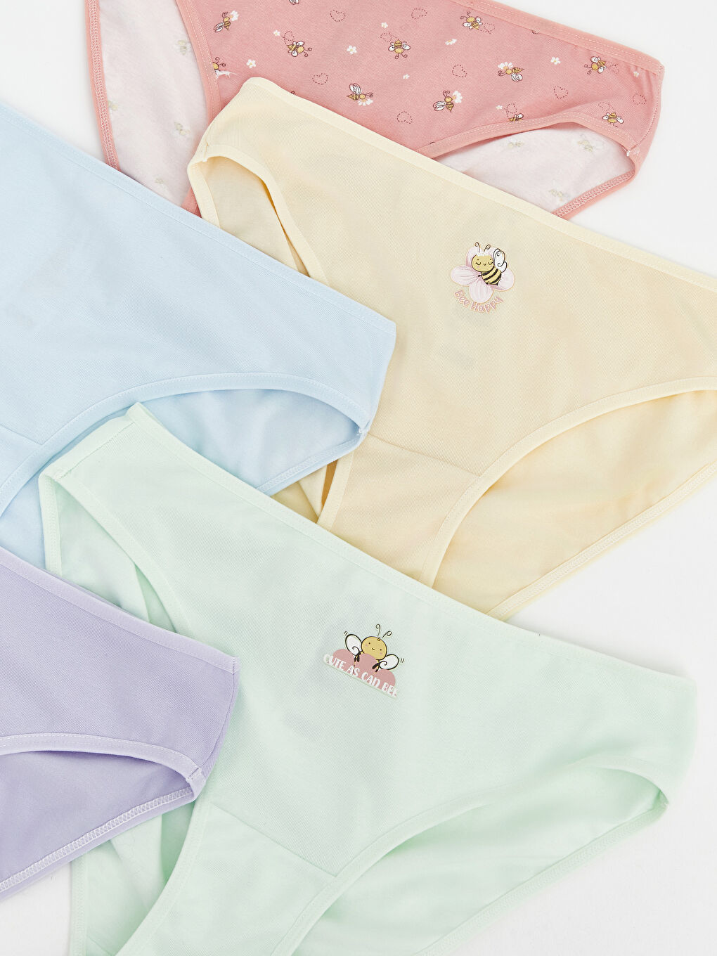 Pembe Desenli Bikini Külot 5'li-1