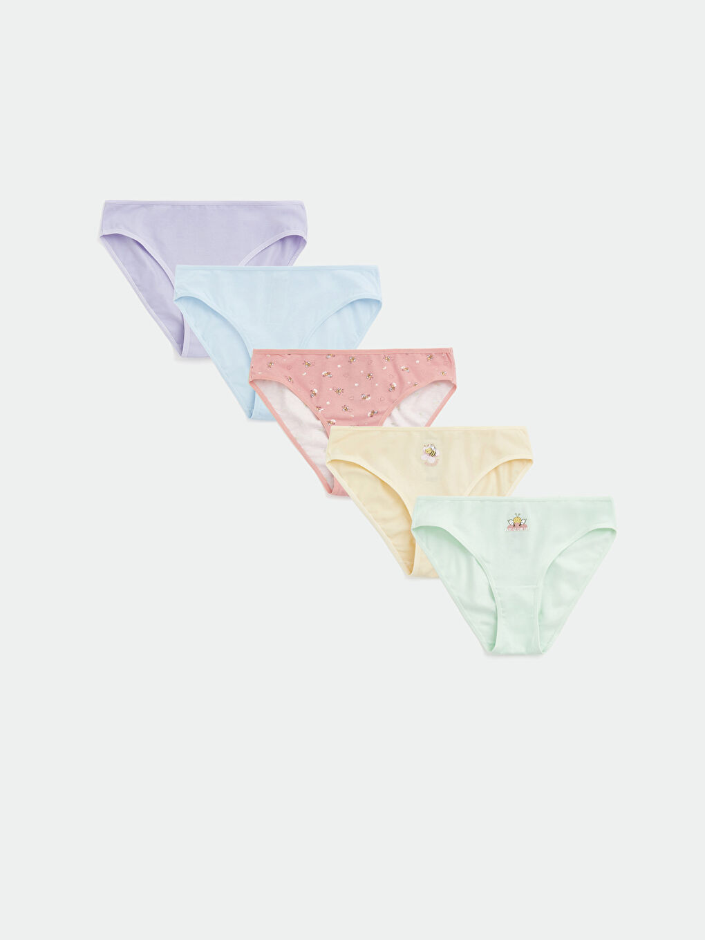 Pembe Desenli Bikini Külot 5'li