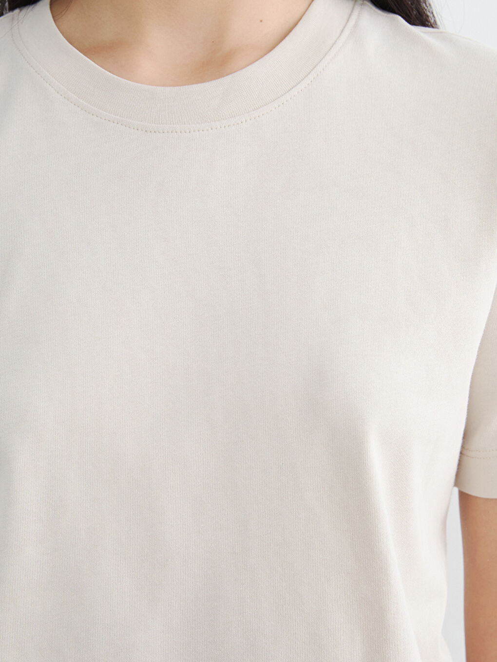 T-shirt Femme à Col Rond-2