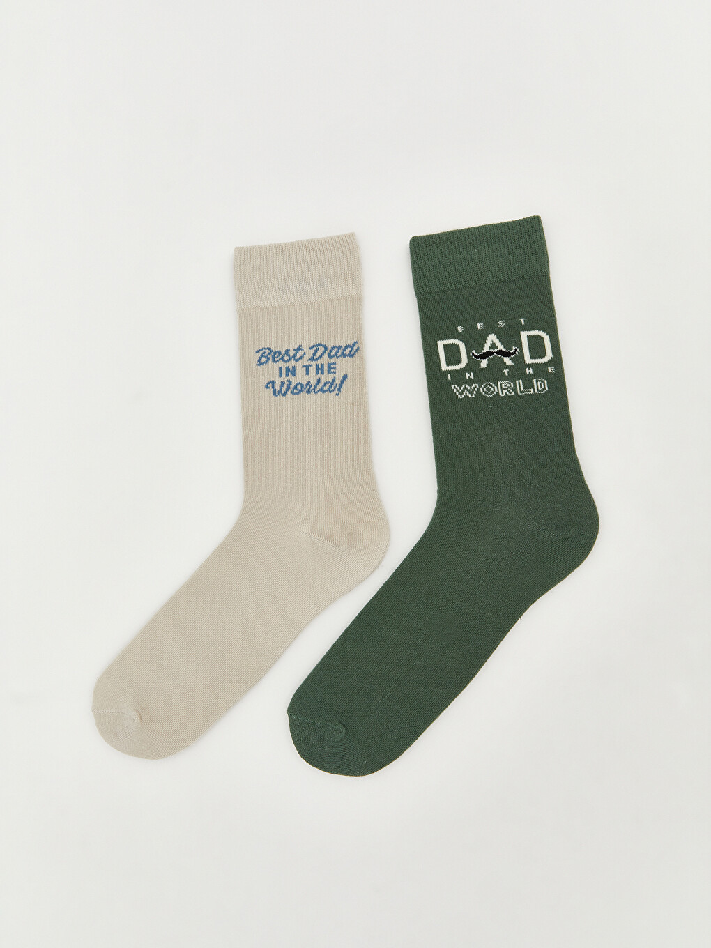 Text Printed Men's Ankle Socks 2 Pack