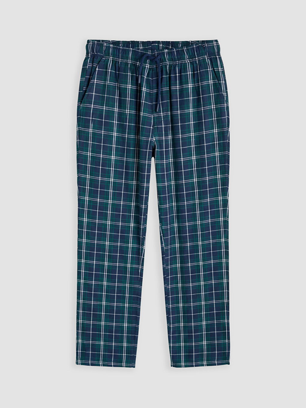 Yeşil Regular Fit Ekose Erkek Pijama Altı