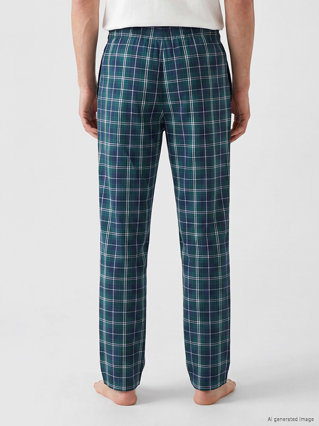 Regular Fit Plaid Men's Pyjamas Bottoms-3