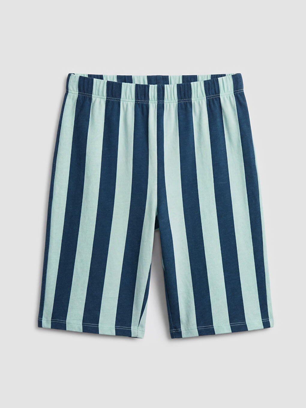 Yeşil Bisiklet Yaka Erkek Çocuk Şortlu Pijama Takımı-2