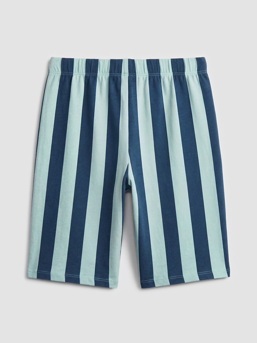 Yeşil Bisiklet Yaka Erkek Çocuk Şortlu Pijama Takımı-4