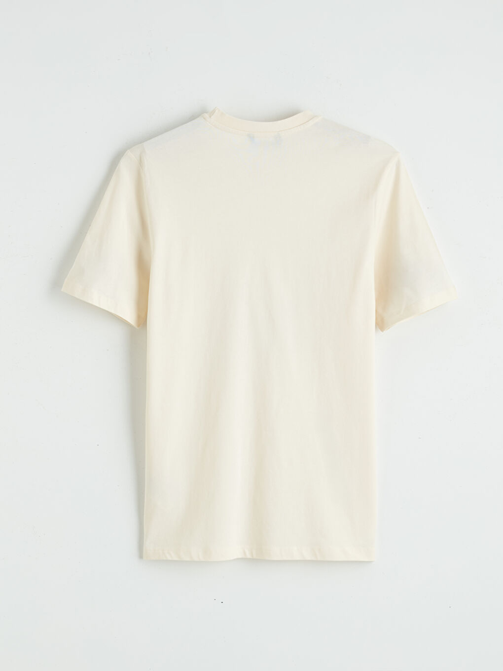 Bej Bisiklet Yaka NYC Baskılı Erkek Tişört-6