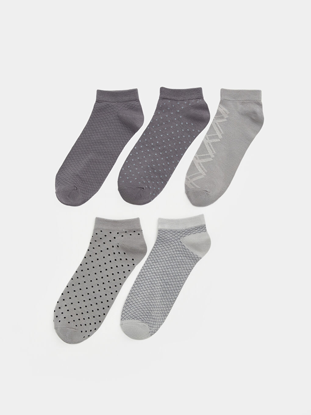 Karışık Desenli Erkek Bambu Patik Çorap 5'li