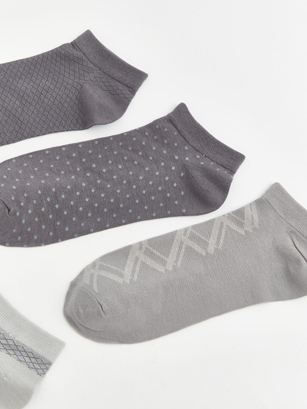 Karışık Desenli Erkek Bambu Patik Çorap 5'li-1