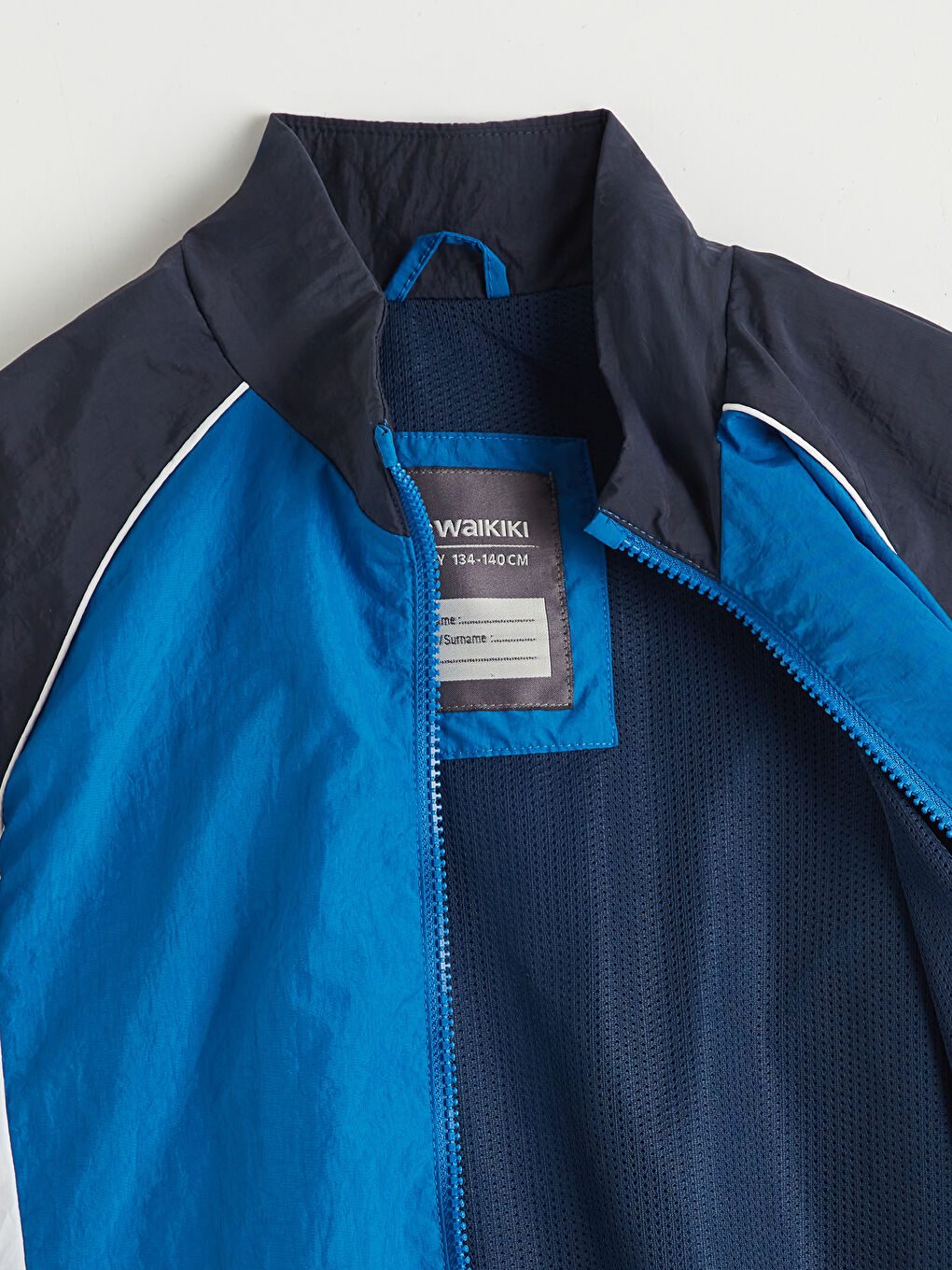 Mavi Renk Bloklu Erkek Çocuk Yağmurluk-2