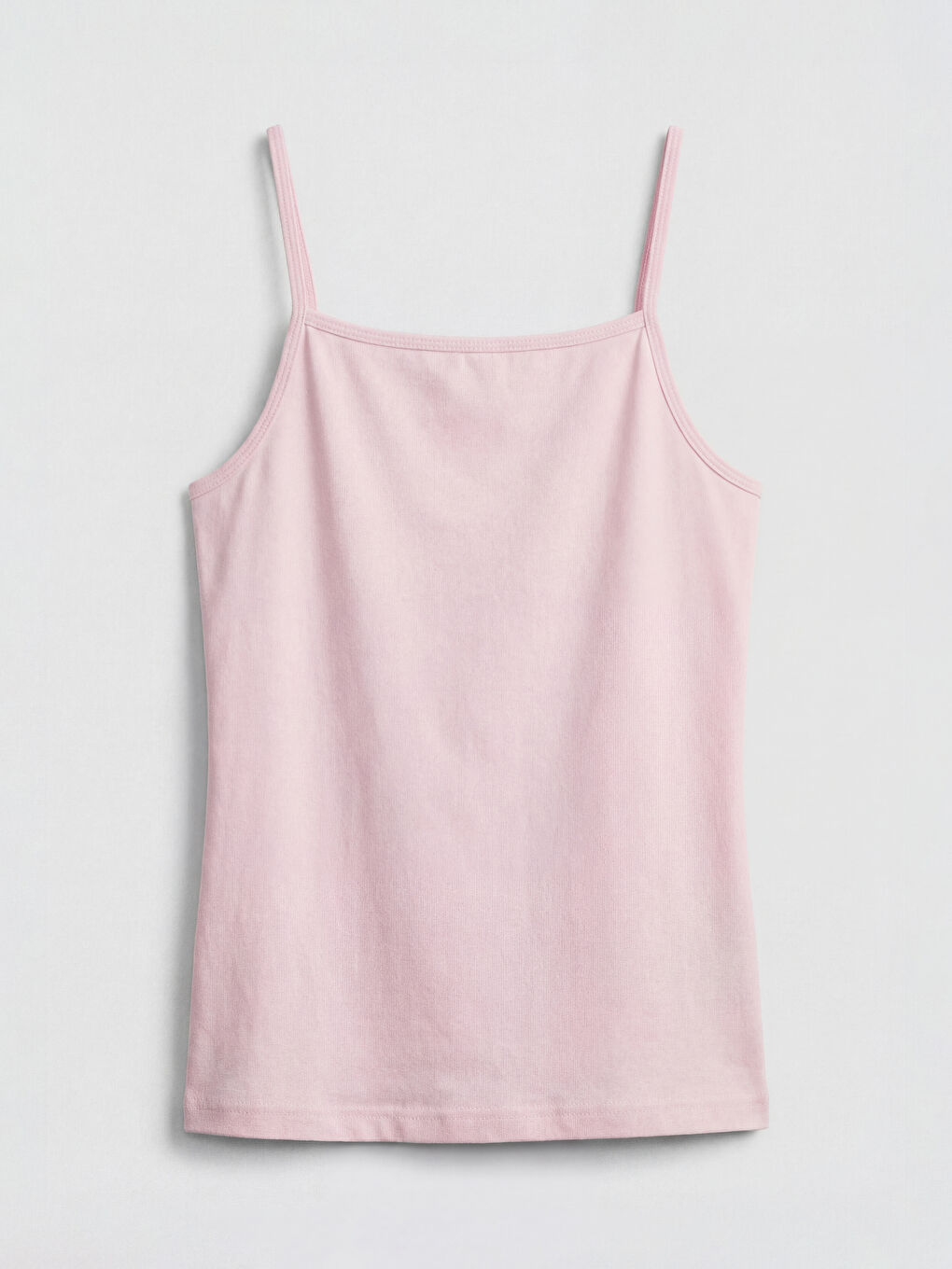 Ekru Kare Yaka Çiçekli İp Askılı Kız Çocuk Atlet 2'li-2