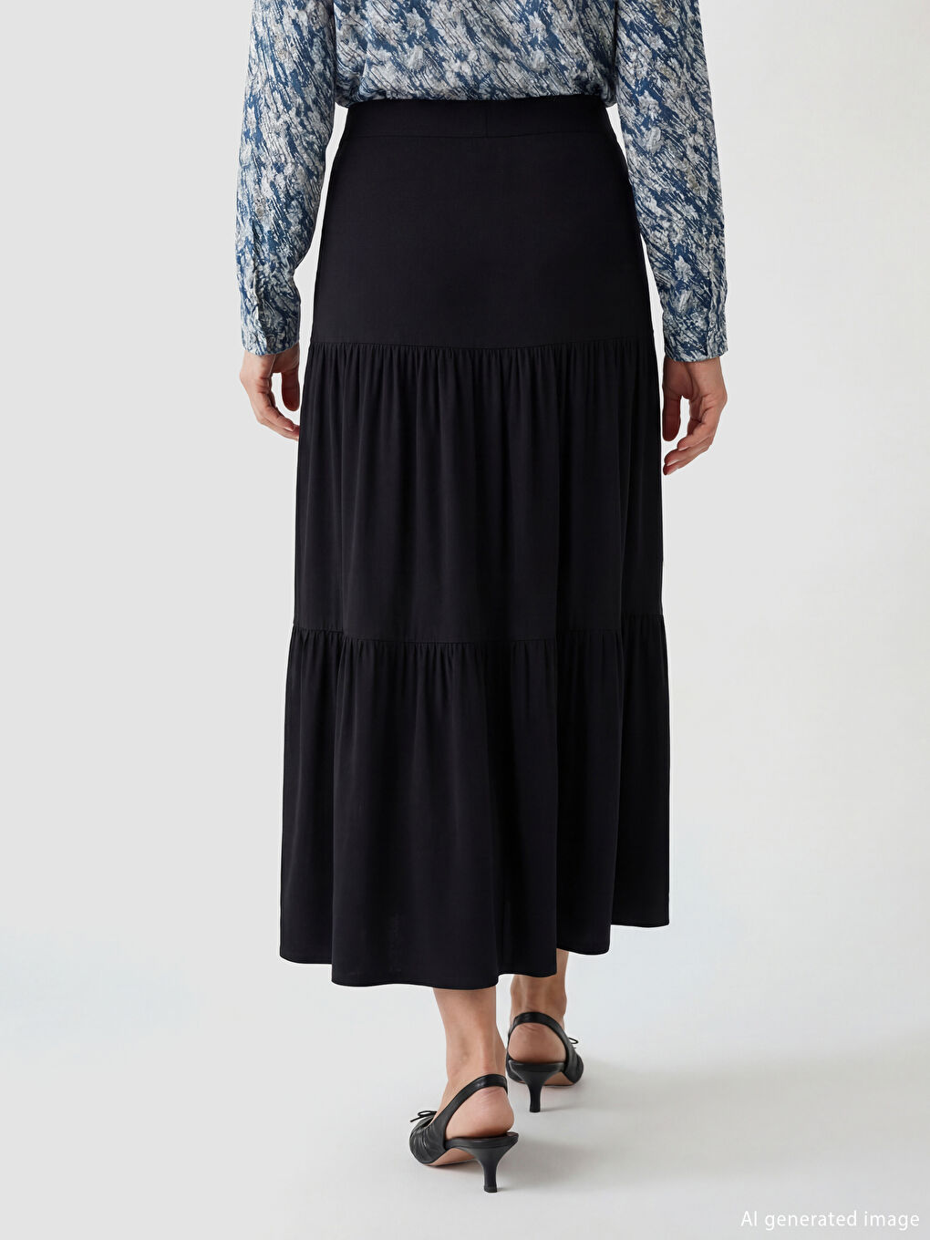 Siyah Beli Lastikli Katkat Etek-2