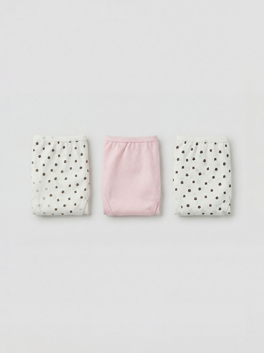 Ekru Desenli Kız Çocuk Külot 3'lü
